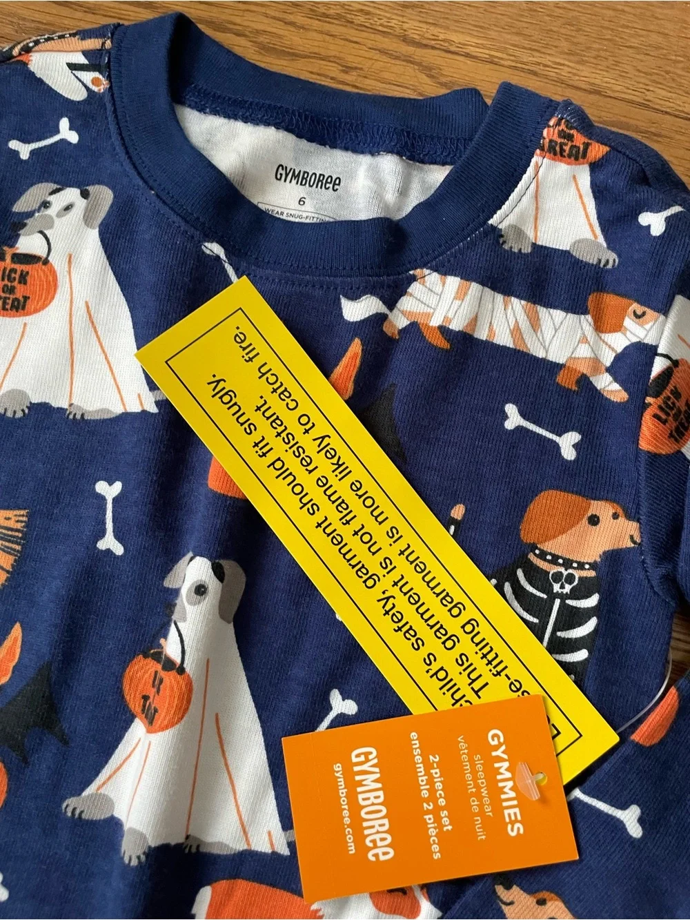 Gymboree boys Halloween pajama set size 6 navy NWT